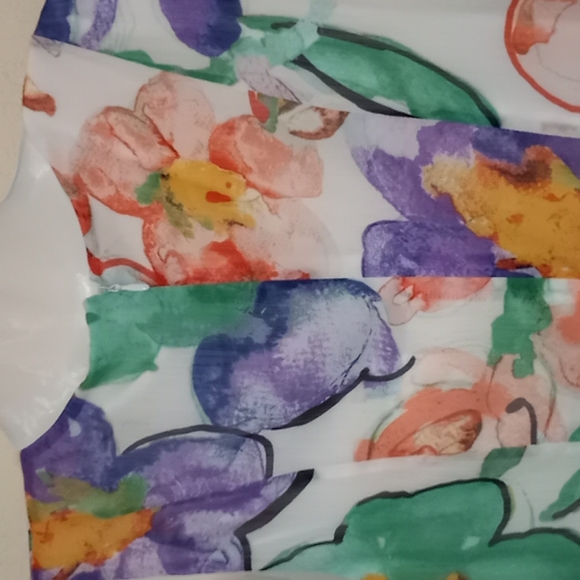 DKNY Crepe Floral Midi Dress - Picture 12 of 13